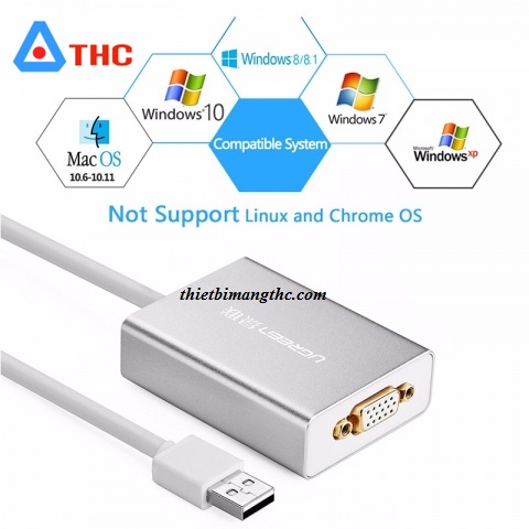 Cáp chuyển đổi USB to VGA Ugreen 